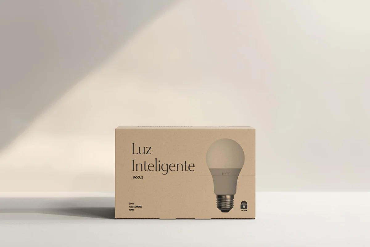 Empaque caja focos offset