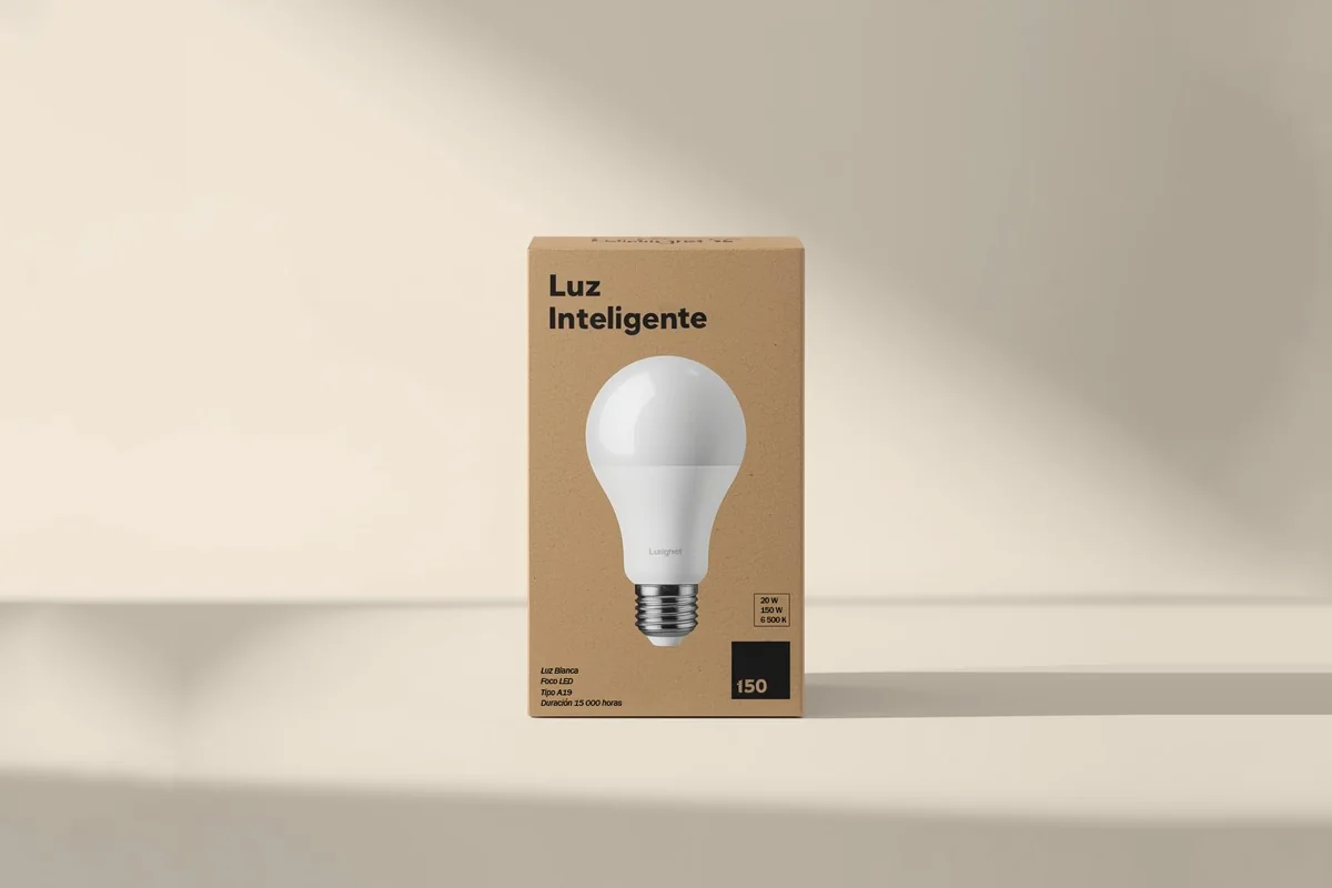 Empaque caja foco inteligente offset
