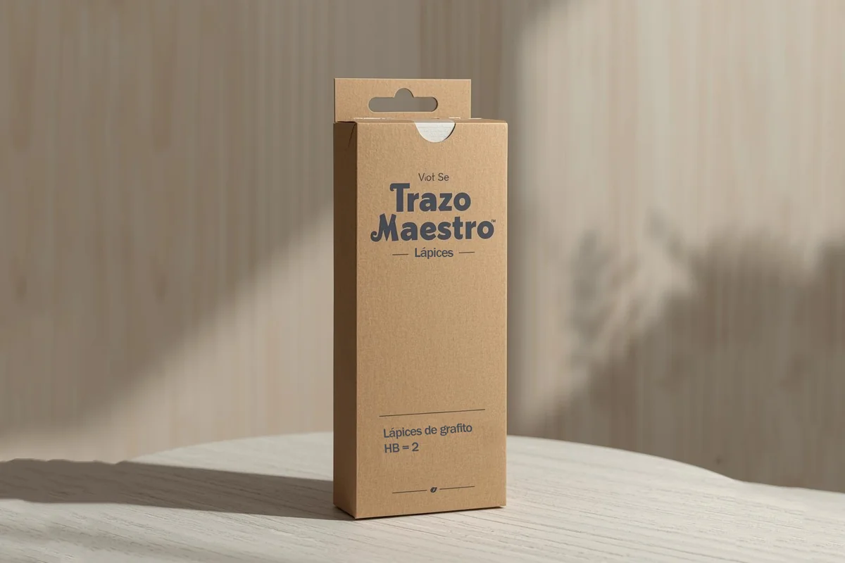 Empaque caja lapices offset