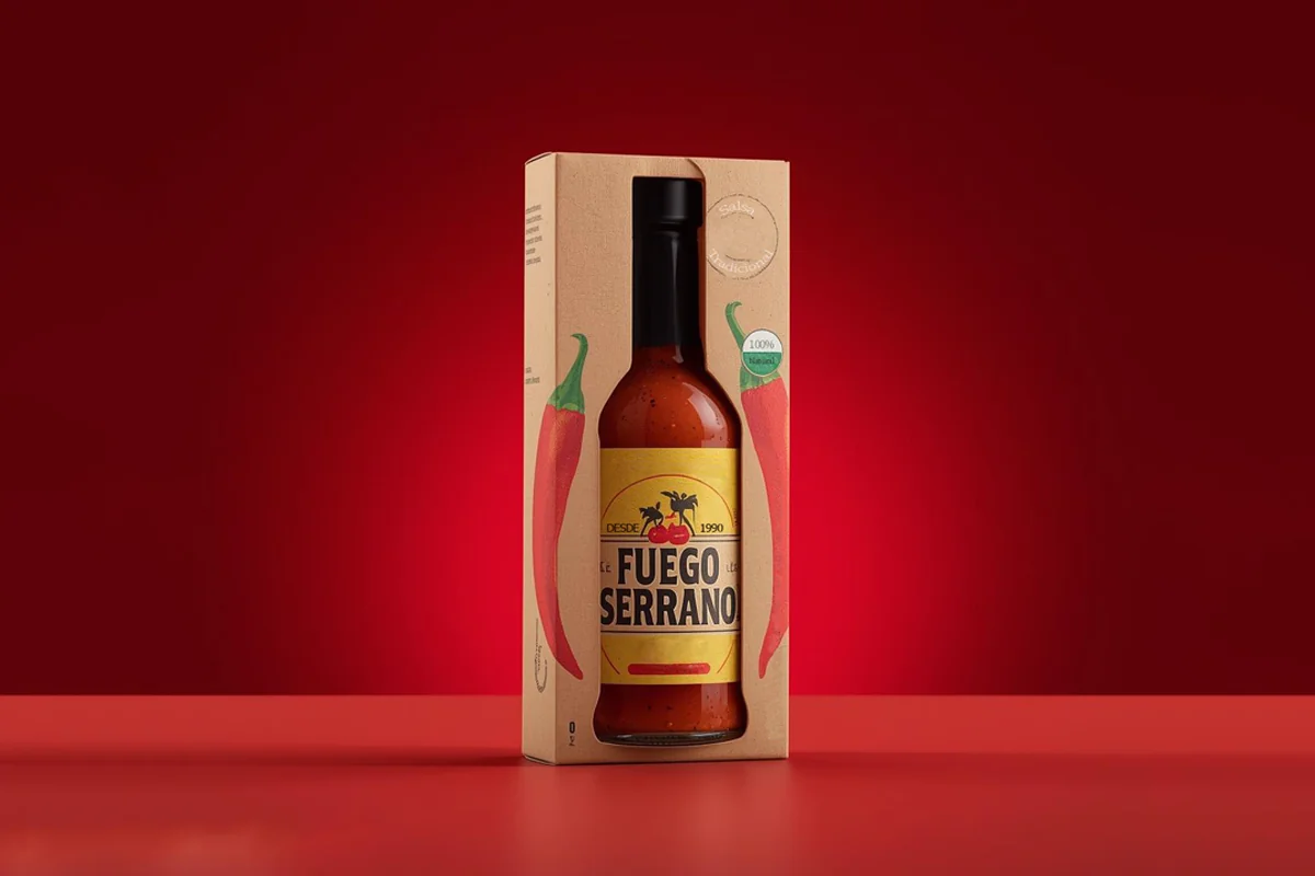 Empaque caja salsa offset
