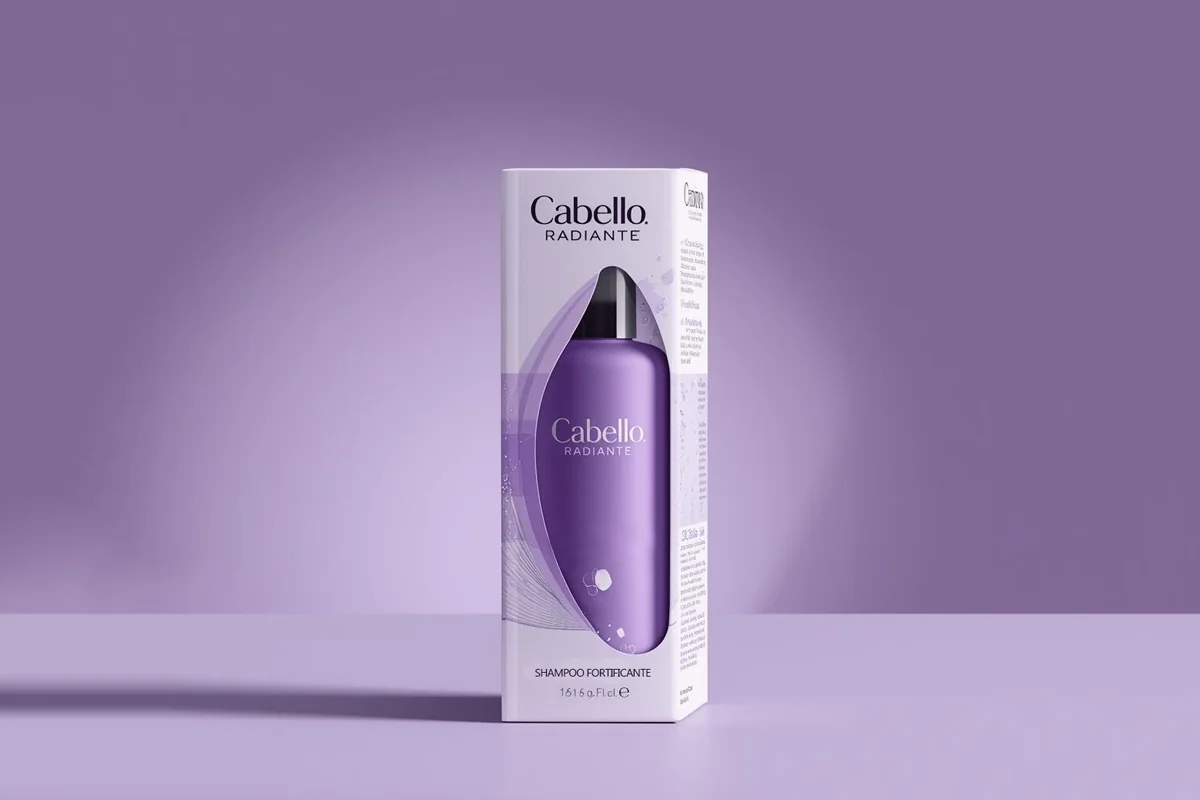 Empaque caja shampoo offset