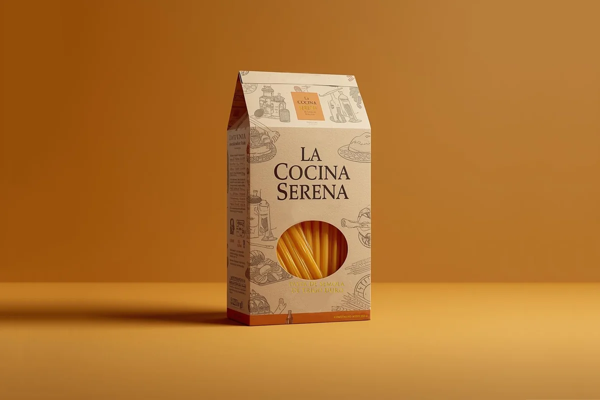 Empaque caja sopa pasta offset