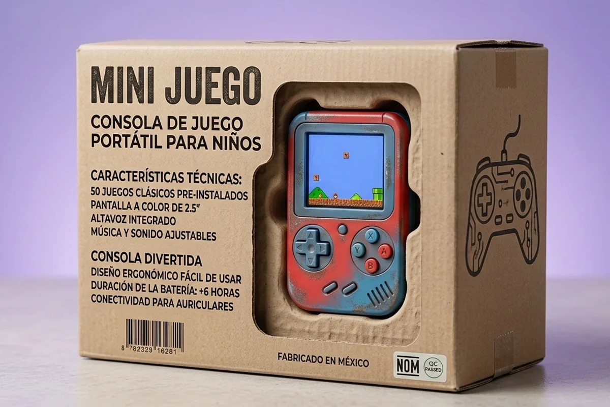 Empaque juguete consola offset